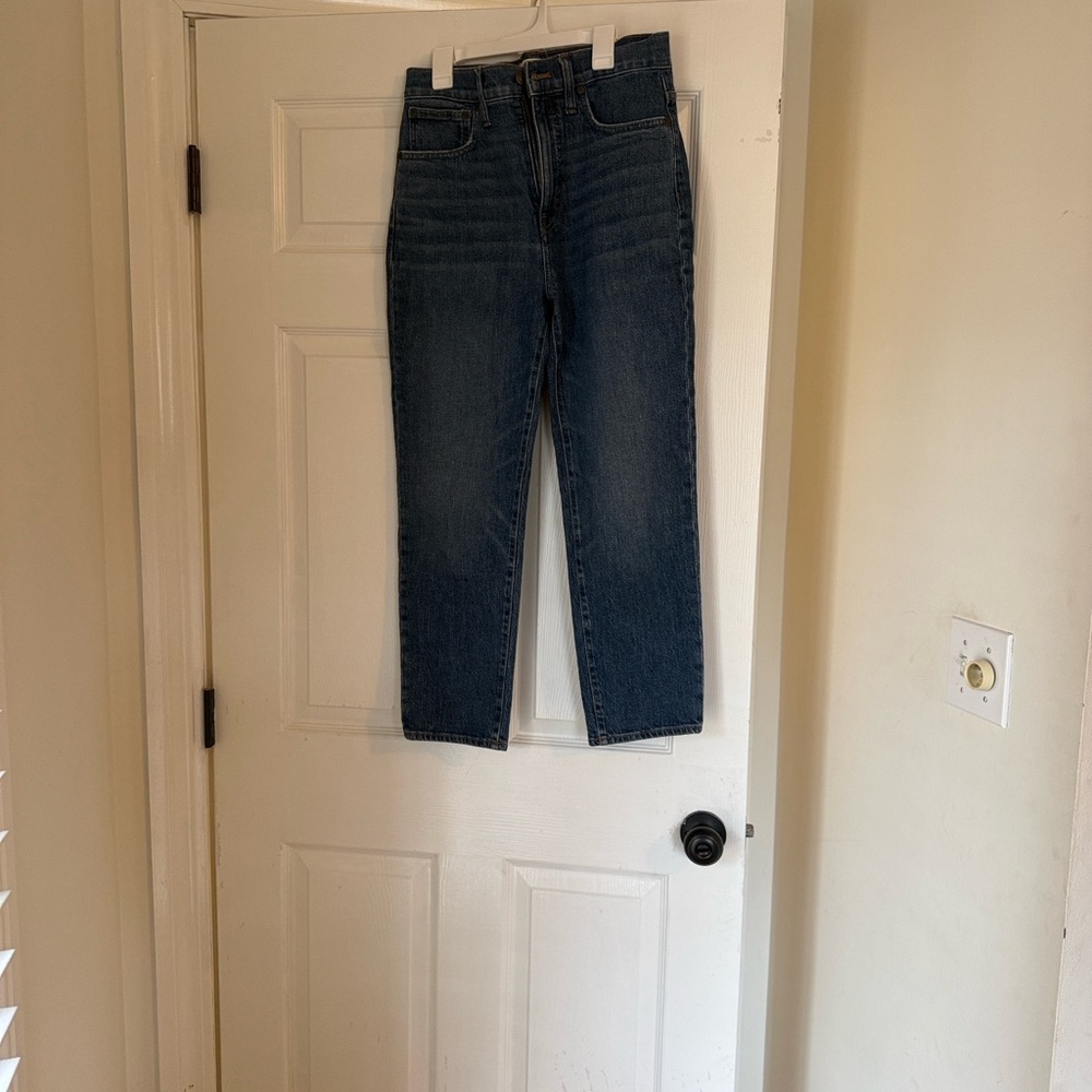 Madewell Dark Blue Straight Leg Jeans
